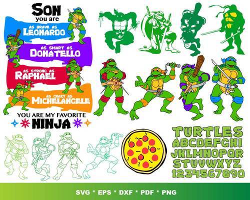 Ninja Turtles Bundle svg,1000+ files Ninja Turtles svg eps png, for Cricut, Silhouette, digital, file cut