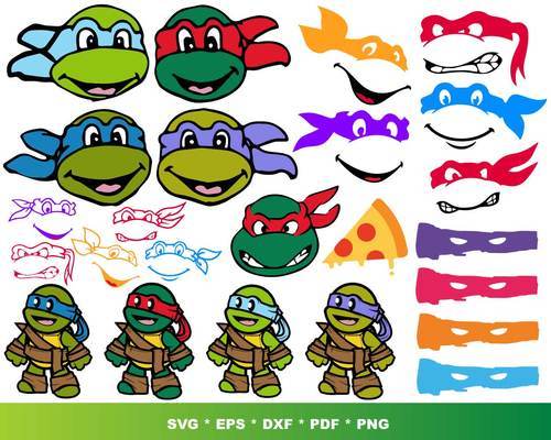 Ninja Turtles Bundle svg,1000+ files Ninja Turtles svg eps png, for Cricut, Silhouette, digital, file cut