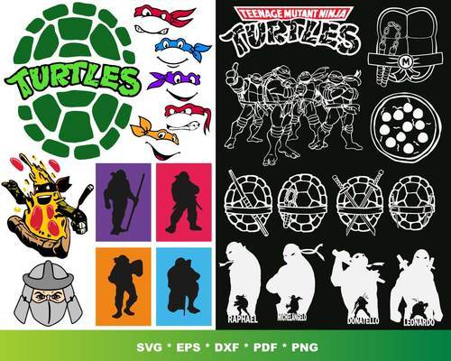 Ninja Turtles Bundle svg,1000+ files Ninja Turtles svg eps png, for Cricut, Silhouette, digital, file cut