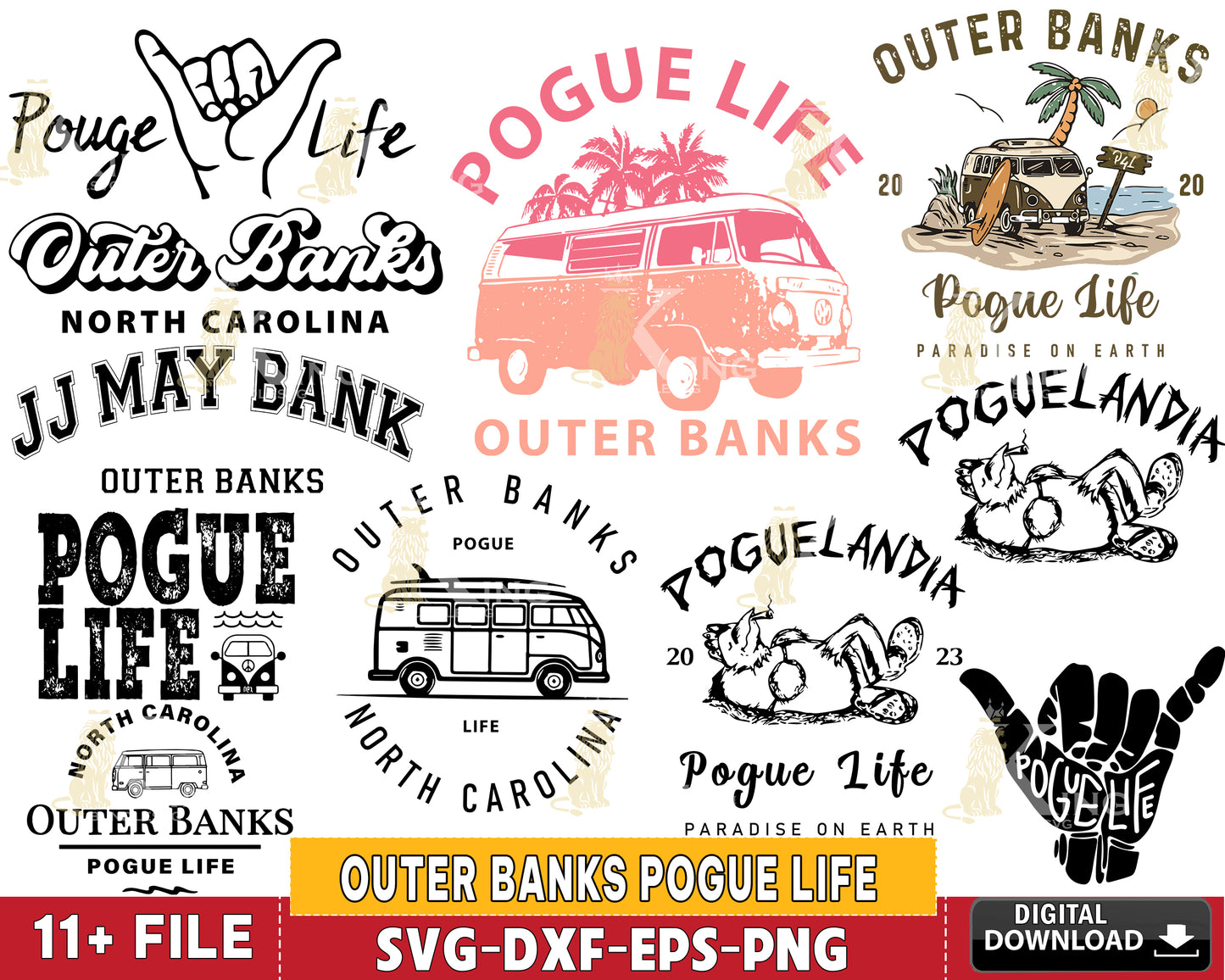 Outer Banks Pogue Life svg,Outer Banks Friends SVG DXF EPS PNG , Outer Banks svg, cricut, for Cricut, Silhouette, digital, file cut