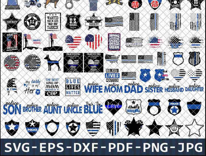 Police Bundle svg, 1000+ files Police svg eps png, for Cricut, Silhouette, digital, file cut