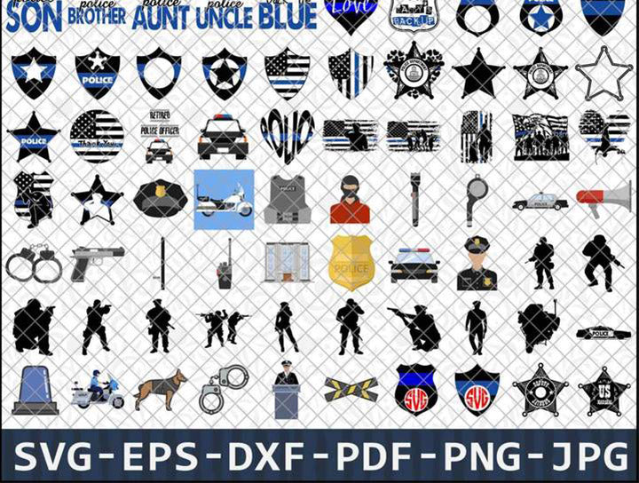 Police Bundle svg, 1000+ files Police svg eps png, for Cricut, Silhouette, digital, file cut