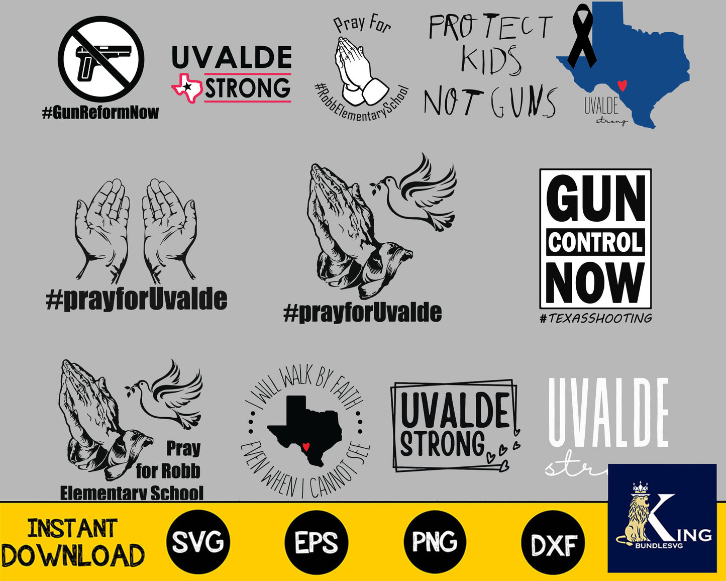 Bundle Pray For uvalde svg,Pray For uvalde svg eps png, for Cricut, Silhouette, digital, file cut