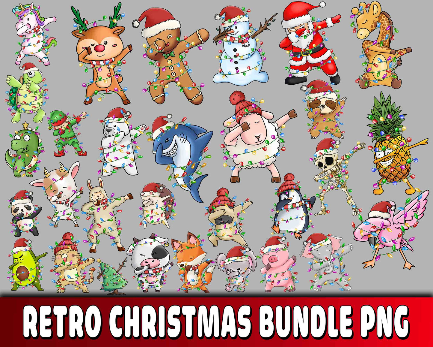 Retro christmas PNG , Mega bundle Retro Christmas PNG , for Cricut, Silhouette, digital download , file cut, Instant Download
