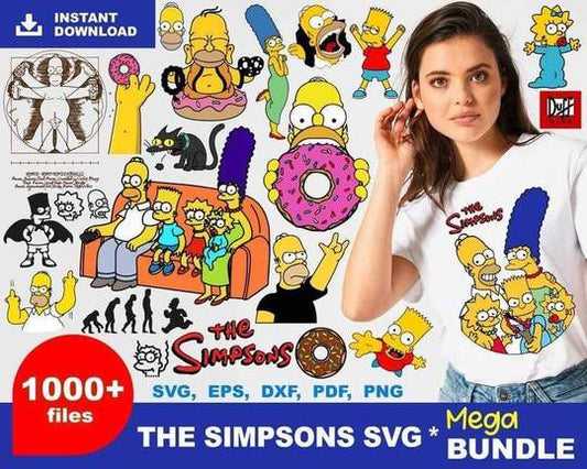 The Simpsons Bundle svg,1000+ files The Simpsons svg eps png, for Cricut, Silhouette, digital, file cut