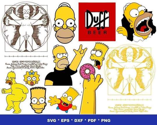 The Simpsons Bundle svg,1000+ files The Simpsons svg eps png, for Cricut, Silhouette, digital, file cut