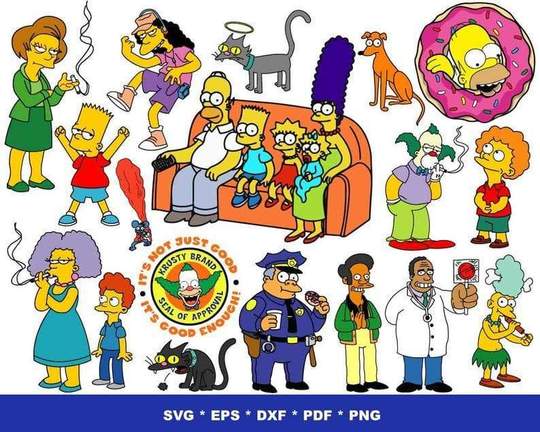 The Simpsons Bundle svg,1000+ files The Simpsons svg eps png, for Cricut, Silhouette, digital, file cut