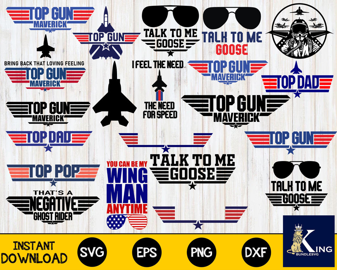 Top Gun SVG , Talk To Me Goose, Maverick SVG,Top DAD svg, ,Top Gun Bun ...