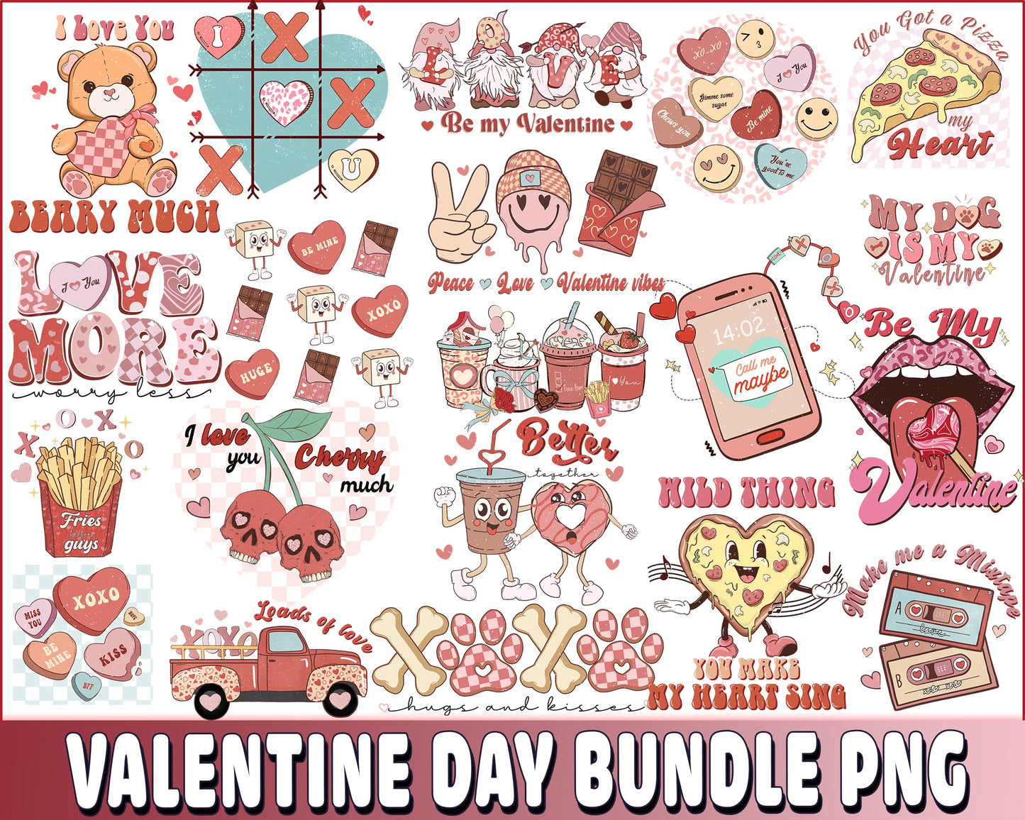 Valentine Day bundle PNG , Mega Valentine day bundle PNG , Silhouette, Digital , file cut , Instant Download