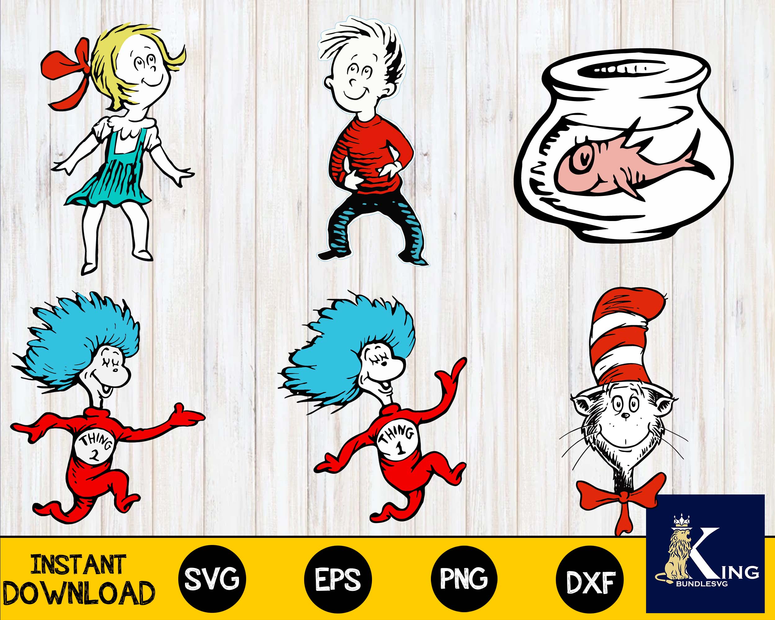 bundle Large Dr Seuss Characters 2,sided Bulletin Board Cut Out Svg ,m ...