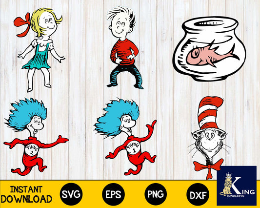 bundle Large Dr Seuss Characters 2,sided Bulletin Board Cut Out Svg ,mega Dr seuss Bundle  svg ,bundle dr seuss for Cricut, Silhouette, digital, file cut