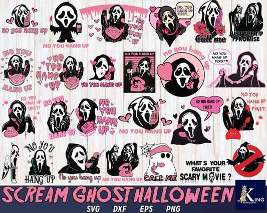 Scream ghost halloween SVG DXF EPS PNG, bundle halloween  svg, cricut, for Cricut, Silhouette, digital, file cut