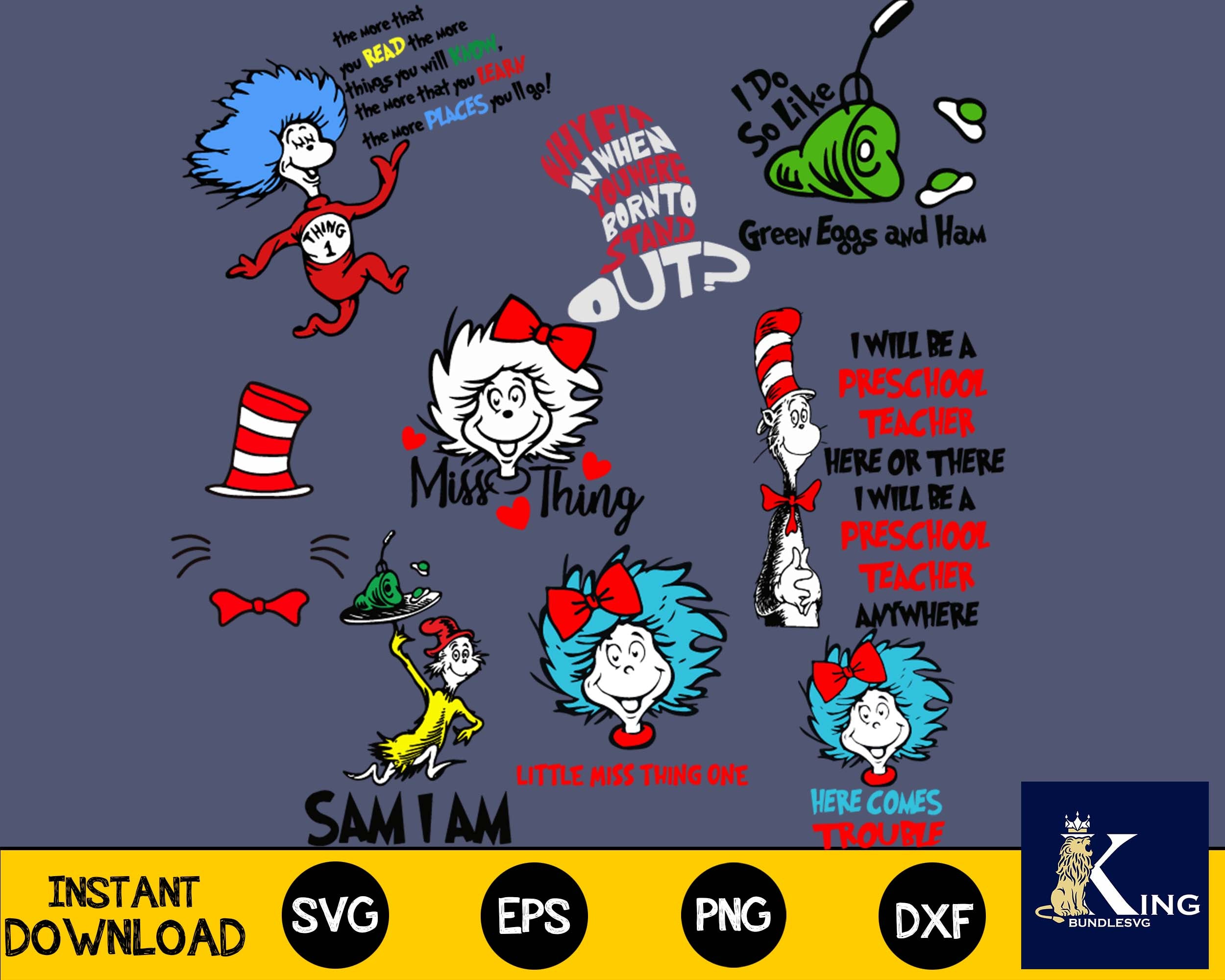 bundle dr seuss svg,miss thing, saw i am svg,mega bundle dr seuss svg ...