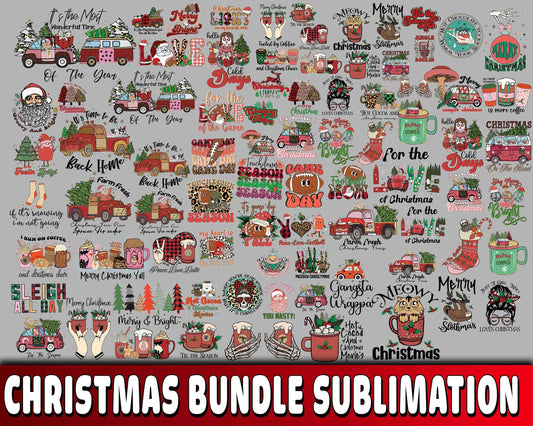 christmas bundle PNG , Mega bundle Christmas  PNG , for Cricut, Silhouette, digital download , file cut, Instant Download