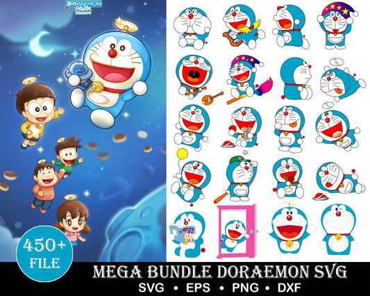 doraemon Bundle SVG, doraemon SVG, doraemon Cutting Image,doraemon for Cricut, Silhouette, digital, file cut