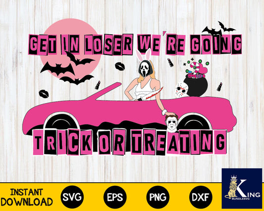 get in loser we're going trick or treating svg, mean girls Svg svg eps png, for Cricut, Silhouette, digital, file cut