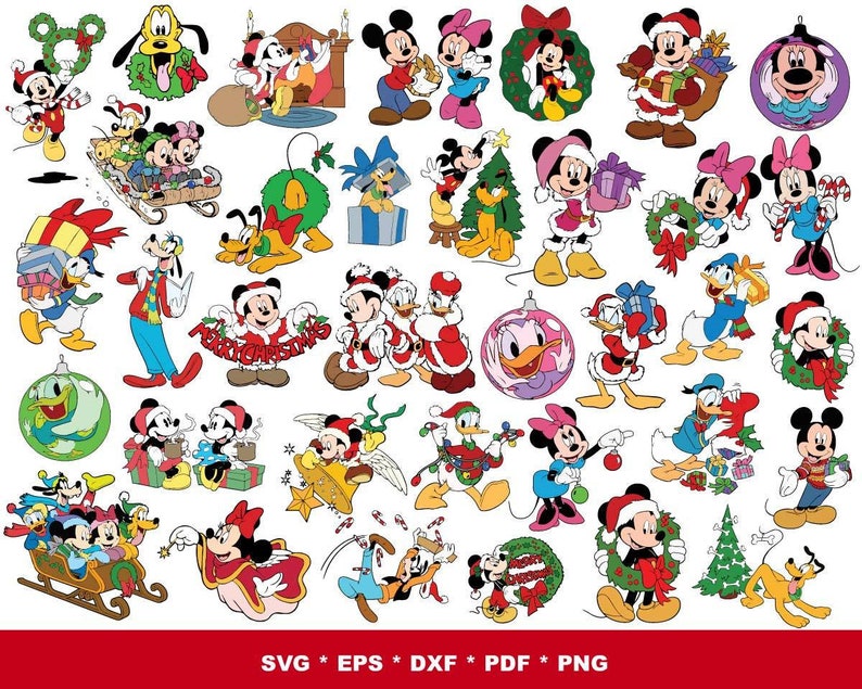 1500+ file Disney Bundle Christmas svg,christmas disney svg eps png, for Cricut, Silhouette, digital, file cut