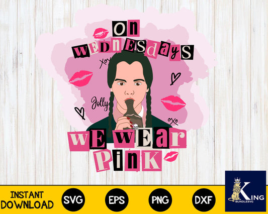 Mean Girls svg, on wednesdays we wear pink Svg svg eps png, for Cricut, Silhouette, digital, file cut