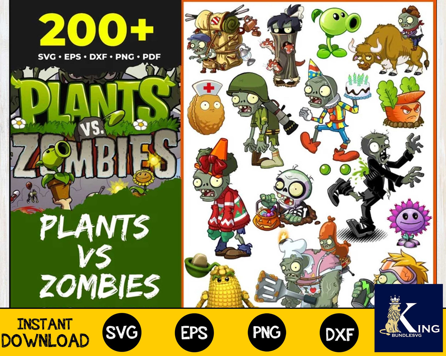 plants vs zombies svg,200+ files plants vs zombies , for Cricut, Silhouette, digital, file cut