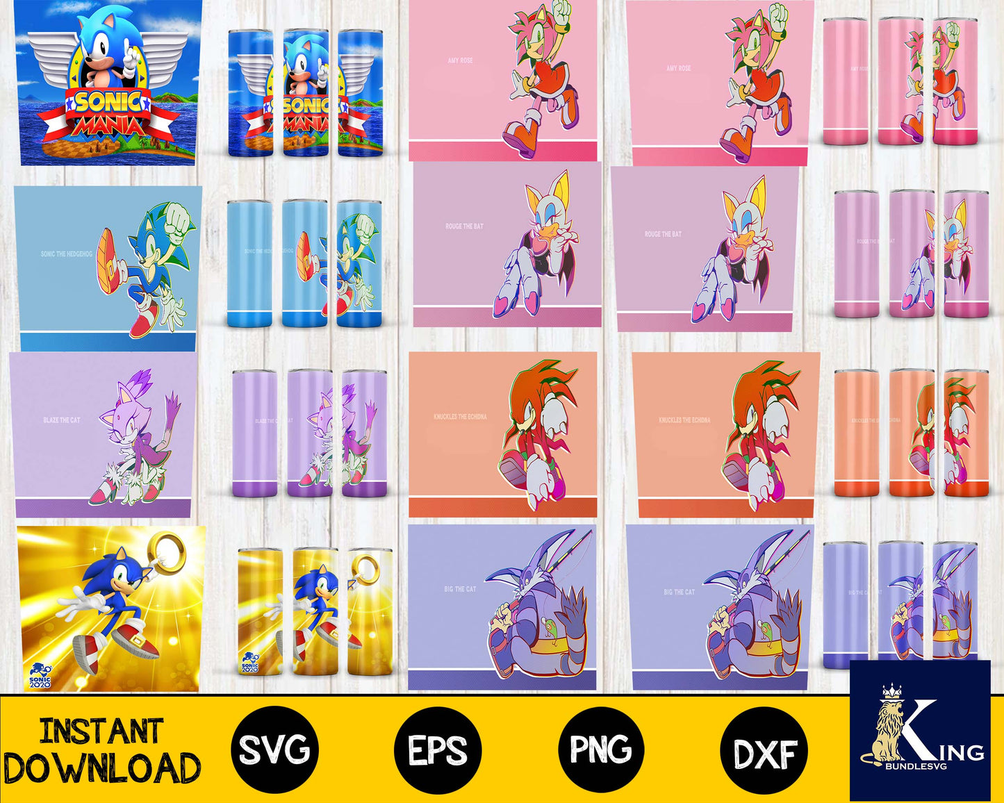 150+ file tumbler Sonic  Bundle PNG High Quality, Designs 20 oz sublimation, Bundle Design Template for Sublimation